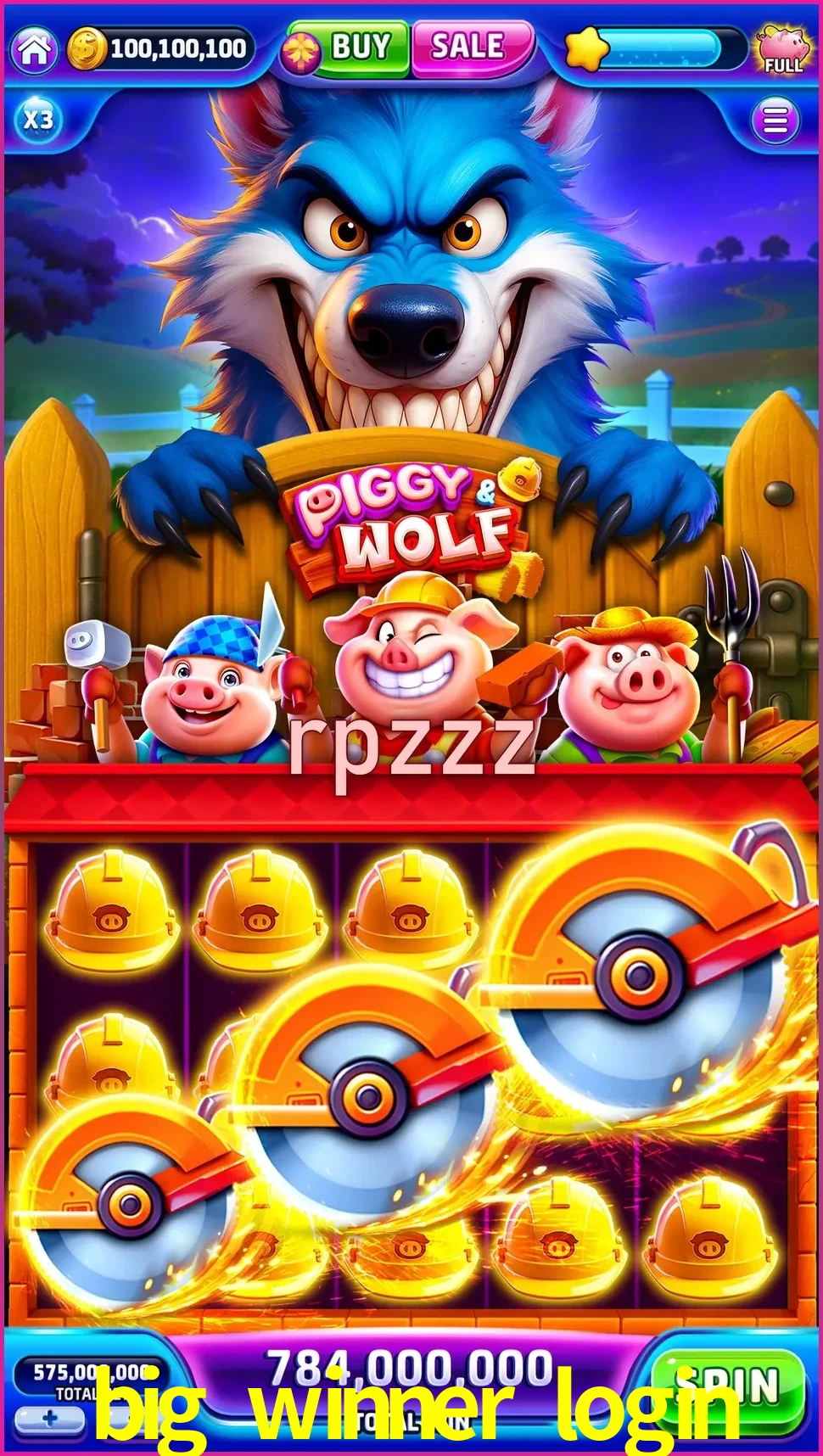 big winner login — cuplikan layar ringkas